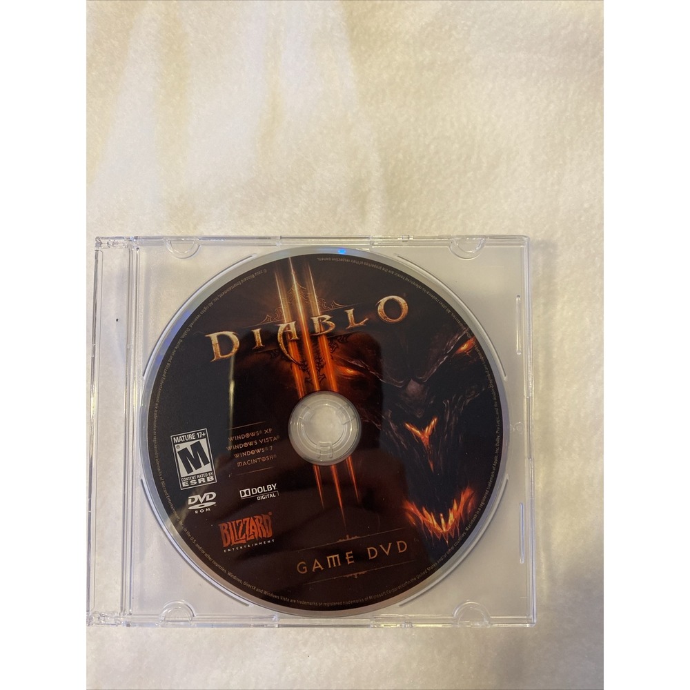 Blizzard Diablo III PC Mac Game DVD OS X Windows Action RPG 2012 Disc Only‎